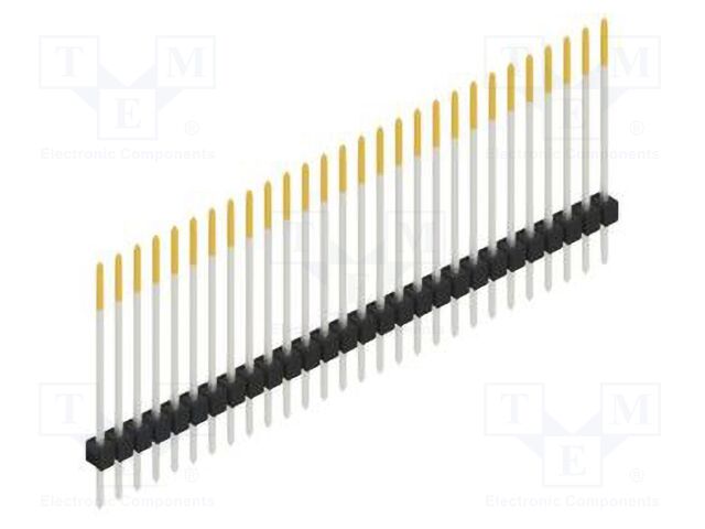 Connector: pin strips; pin header; male; PIN: 28; 2.54mm; THT; 1x28