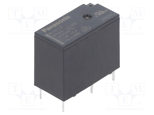 Relay: electromagnetic; SPDT; Ucoil: 12VDC; 5A/250VAC; 5A/30VDC