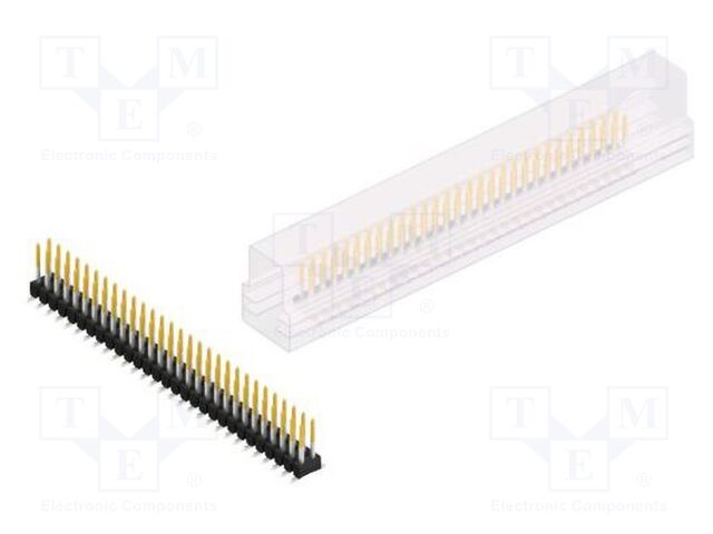 Connector: pin strips; pin header; male; PIN: 58; 2.54mm; SMT; 2x29