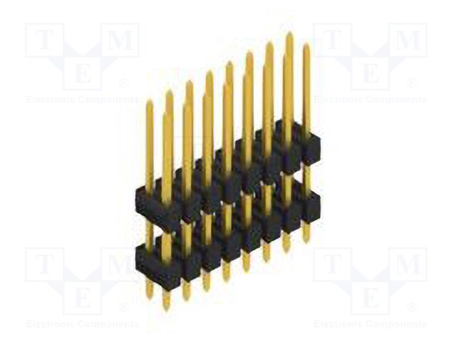 Connector: pin strips; pin header; male; PIN: 16; 2.54mm; THT; 2x8