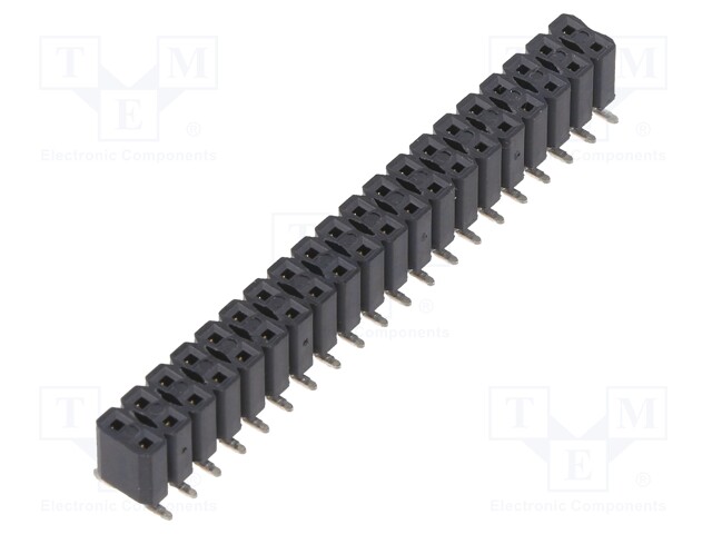 Socket; female; PIN: 40; straight; 2.54mm; SMT; 1x40; H: 5.5mm
