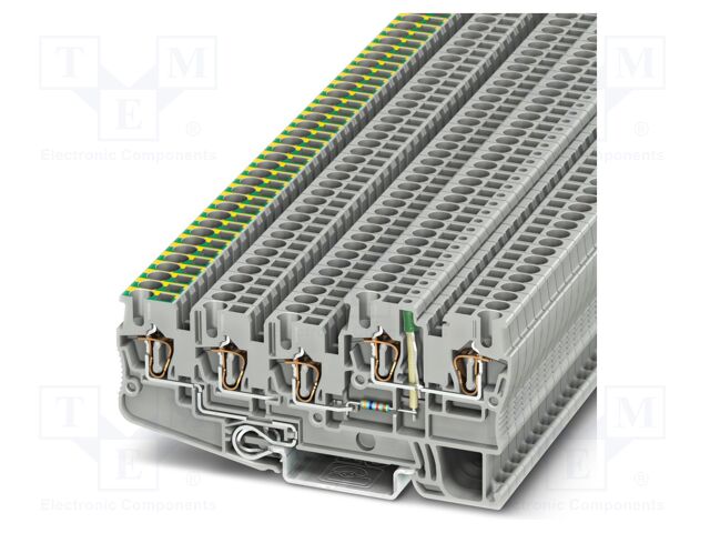 Splice terminal: rail; 18A; 24V; spring clamp; PA; 0.08÷4mm2
