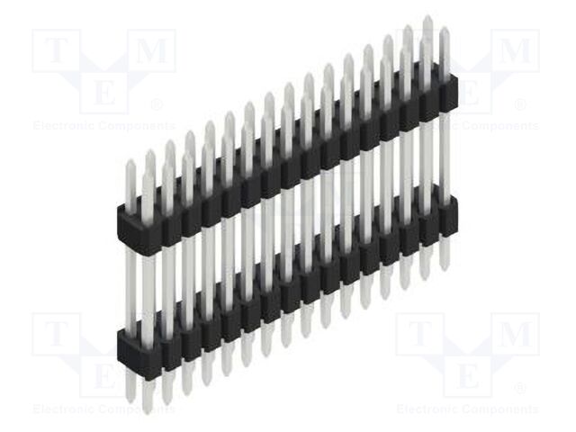 Connector: pin strips; pin header; male; PIN: 32; 1.27mm; THT; 2x16
