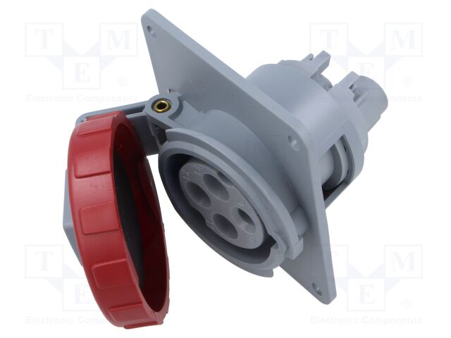 Connector: AC supply 3-phase; socket; female; angled; -25÷40°C