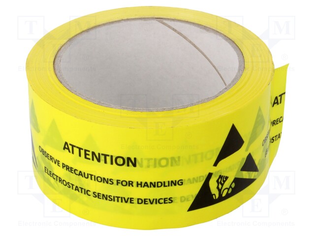 Packing tapes; ESD; L: 66m; W: 50mm; Features: antistatic; Mat: PVC