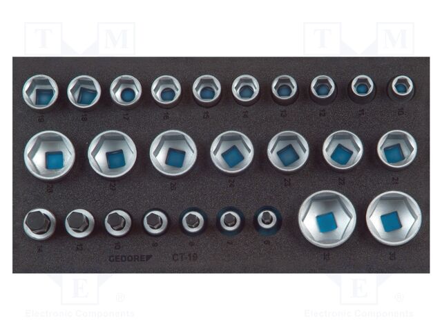 Wrench-set; 6-angles,socket spanner; 1/2"