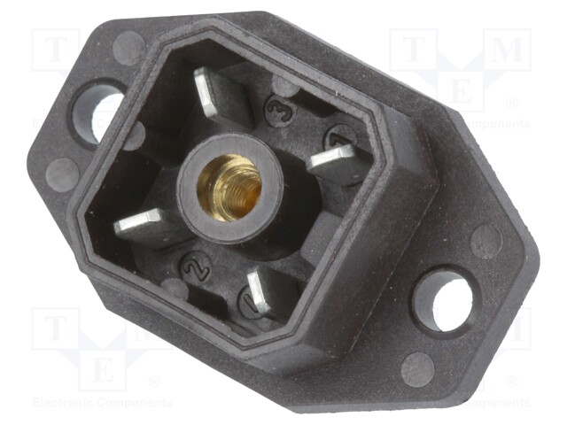 Connector: square; Series: G; socket; male; PIN: 4; tinned; IP65; 50V