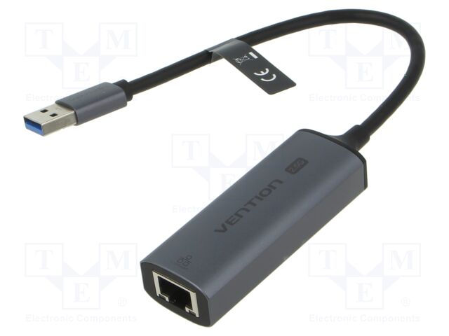 USB to Ethernet adapter; 10/100/1000/2500Mbps; grey