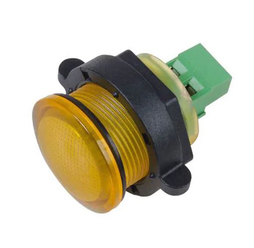 Indicator: LED; 5-28VDC; Cutout: Ø22mm; IP67; yellow