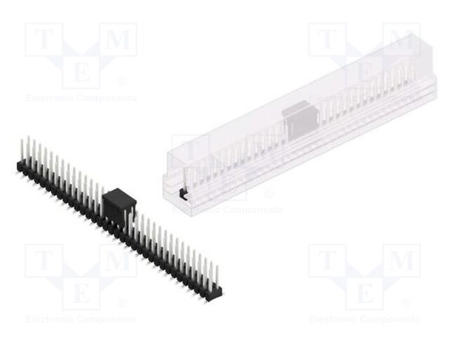 Connector: pin strips; pin header; male; PIN: 68; 2.54mm; SMT; 2x34