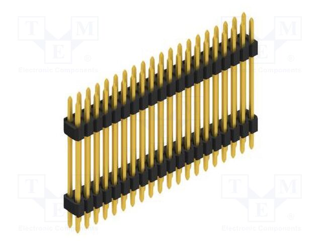 Connector: pin strips; pin header; male; PIN: 40; 1.27mm; THT; 2x20