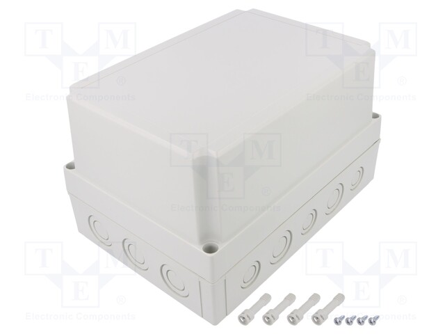 Enclosure: multipurpose; X: 180mm; Y: 255mm; Z: 150mm; MNX; grey; IK08