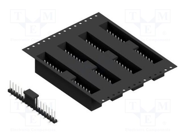 Connector: pin strips; pin header; male; PIN: 17; 2.54mm; SMT; 1x17