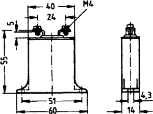 Varistor: block; 385VAC; 505VDC; 40kA; 1.4W