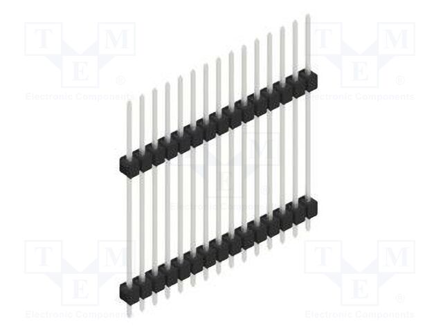 Connector: pin strips; pin header; male; PIN: 15; 2.54mm; THT; 1x15