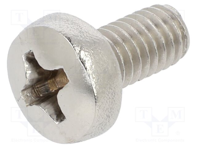 Screw; M4x8; Head: button; Phillips; PH2; A2 stainless steel