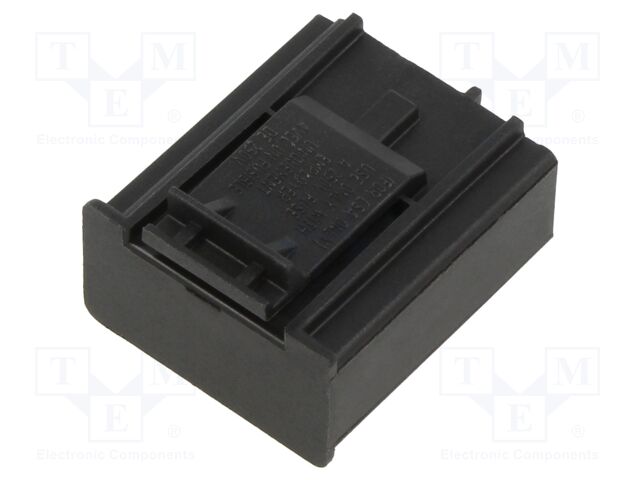 Fuse holder; cylindrical fuses; 6.3x32mm; snap-fastener; black