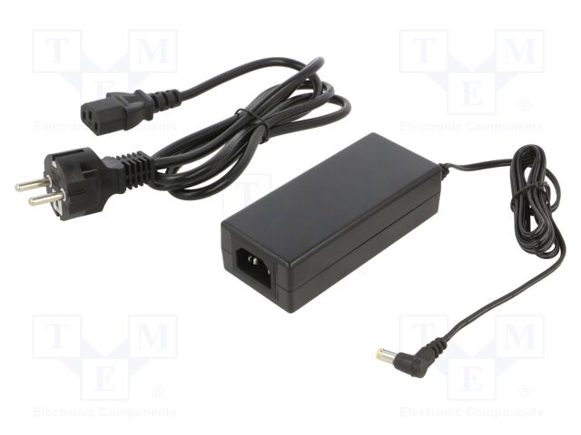 Power supply: switched-mode; 24VDC; 2.7A; Out: 5,5/2,1; 65W; 0÷40°C