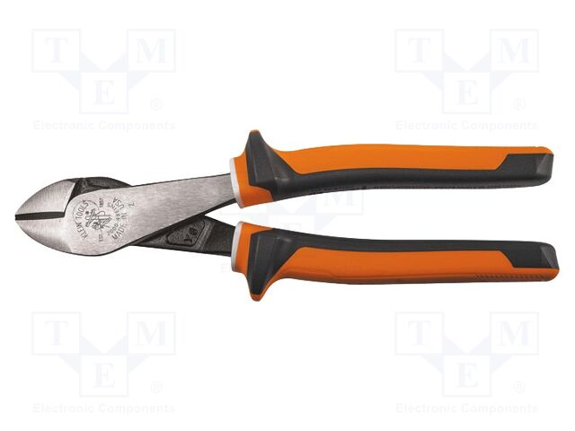 Pliers; side,cutting,insulated; hardened steel; 207mm