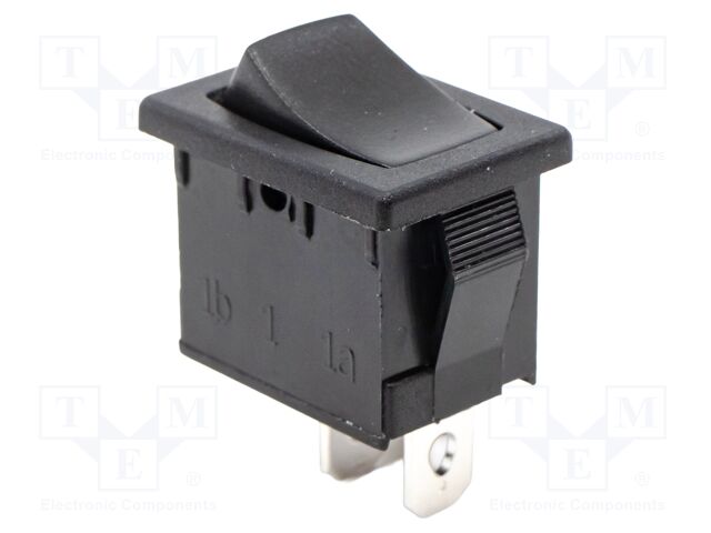 SWITCH, ROCKER, SPST, 15A, 125VAC, BLACK