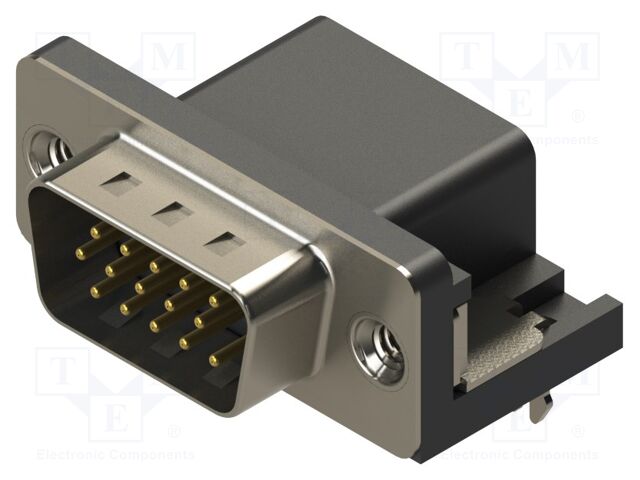 Connector: D-Sub HD; PIN: 15; socket; male; angled; THT; MHHDR