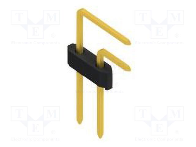 Connector: pin strips; pin header; male; PIN: 2; 1.27mm; THT; 2x1