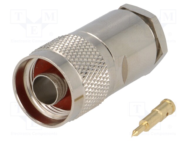 Plug; N; male; straight; 50Ω; 7C2V,RG213,RG8; soldering,clamp