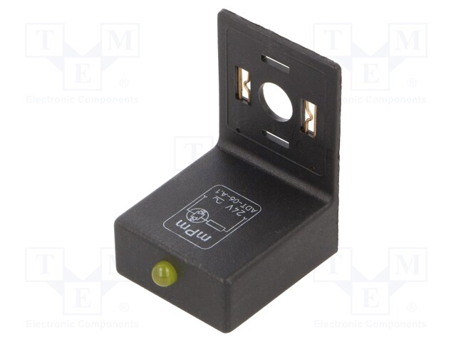 Mounting adapter; form A; PIN: 2; with LED; 24V; yellow