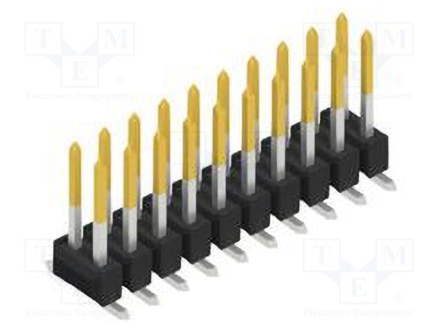 Connector: pin strips; pin header; male; PIN: 20; 2.54mm; SMT; 2x10