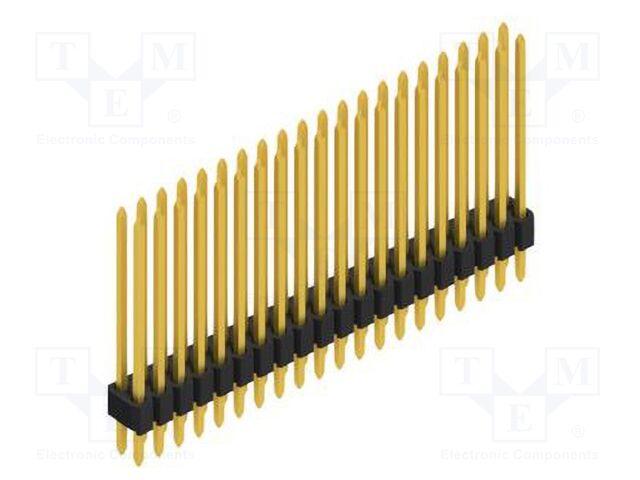 Connector: pin strips; pin header; male; PIN: 40; 1.27mm; THT; 2x20