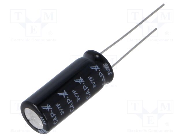 Supercapacitor; THT; 7F; 3VDC; -10÷30%; Ø10x25mm; -40÷65°C; EDLC