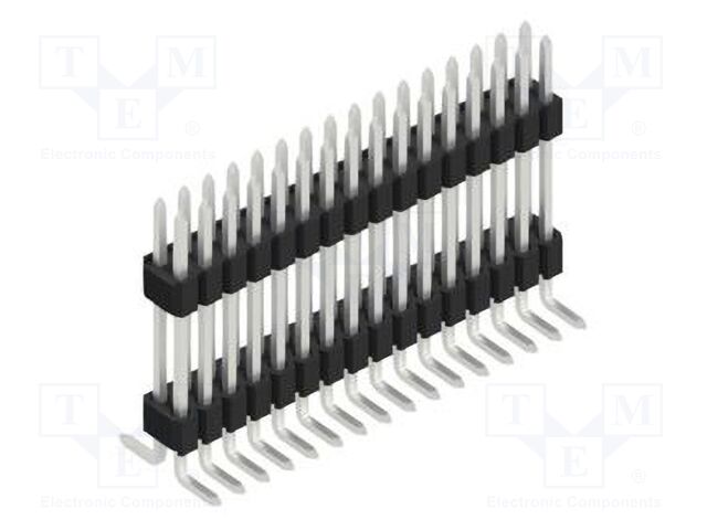 Connector: pin strips; pin header; male; PIN: 32; 1.27mm; SMT; 2x16