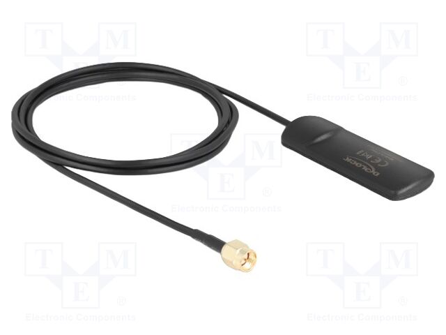 Antenna; GSM,LTE,UMTS,inner,WiFi; black; SMA; glued; male; 50Ω; 2m