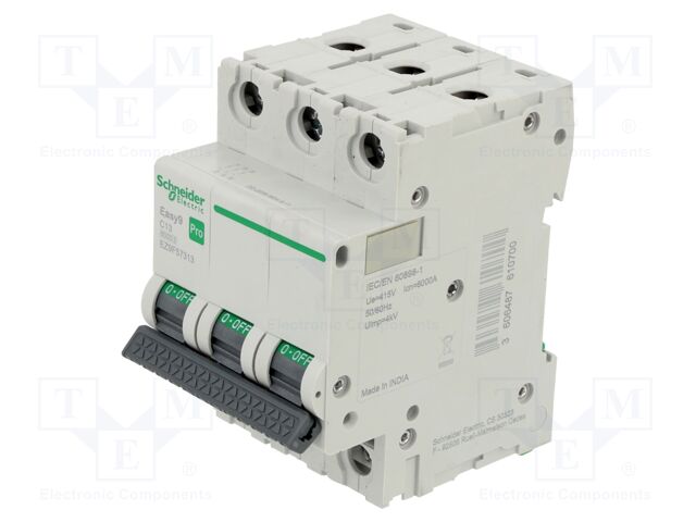 Circuit breaker; 230/400VAC; Inom: 13A; Poles: 3; Charact: C; 6kA