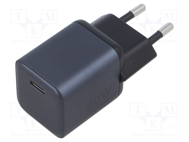 Power supply: switching; mains,plug-in; 5÷12VDC; 20W; grey; 3A