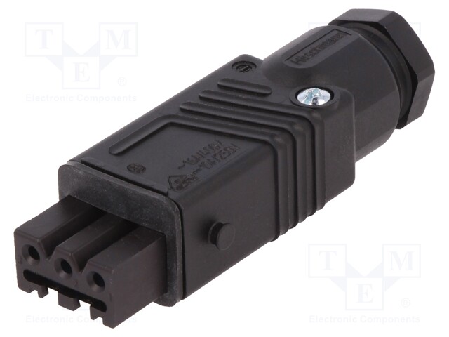 Connector: rectangular; ST; plug; female; PIN: 3; tinned; IP54; 16A