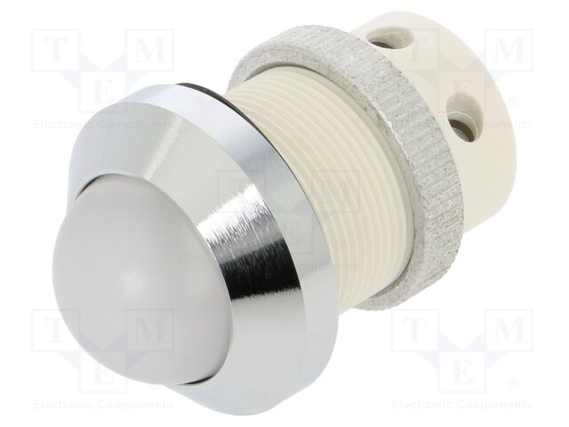 Indicator: LED; prominent; white; 24÷28VDC; 24÷28VAC; Ø22mm; IP67