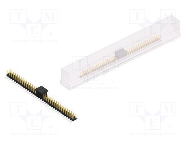 Connector: pin strips; pin header; male; PIN: 72; 2mm; SMT; 2x36