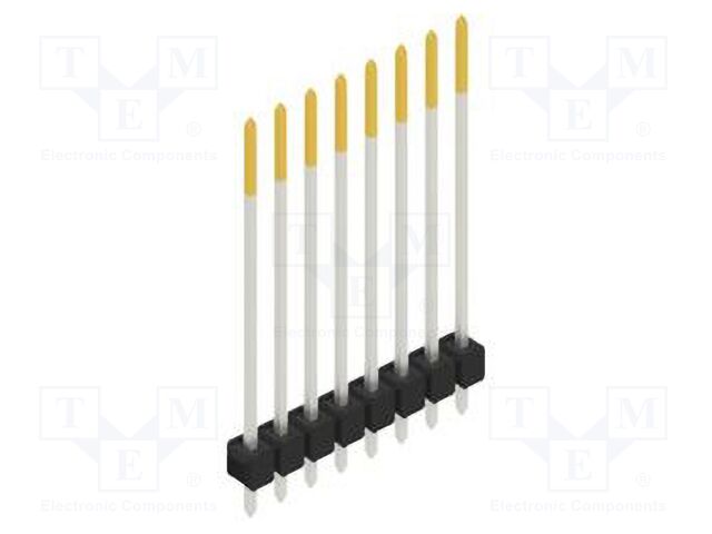 Connector: pin strips; pin header; male; PIN: 8; 2.54mm; THT; 1x8