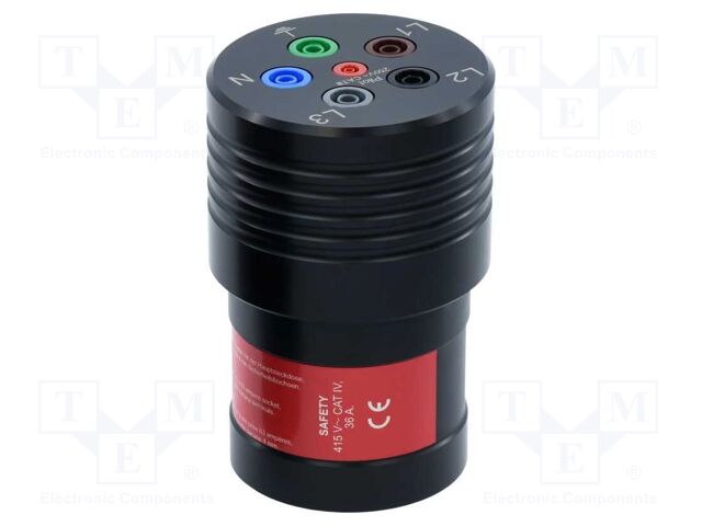 Three-phase adapter; 63A; 415V; Ø64x90mm; Pollution degree: 3