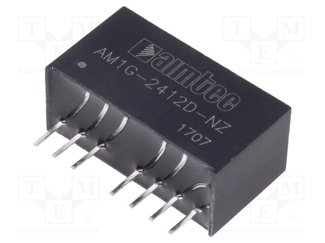 Converter: DC/DC; 1W; Uin: 18÷36V; Uout: 12VDC; Uout2: -12VDC; SIP8