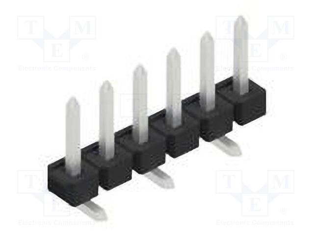 Connector: pin strips; pin header; male; PIN: 6; 2.54mm; SMT; 1x6