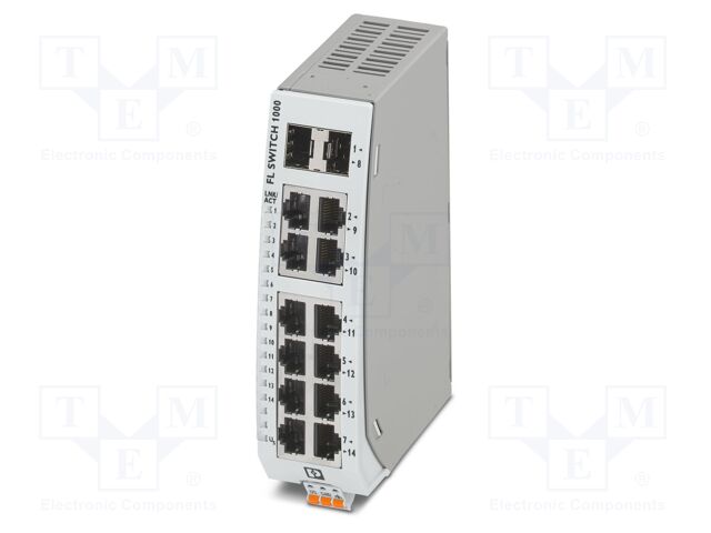 Switch Ethernet; unmanaged; Number of ports: 14; 9÷32VDC; IP30