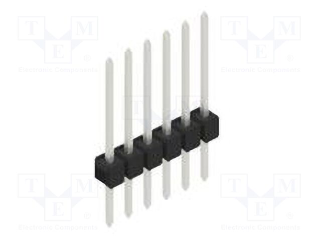 Connector: pin strips; pin header; male; PIN: 6; 2.54mm; THT; 1x6
