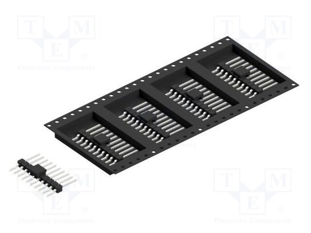Connector: pin strips; pin header; male; PIN: 10; 2.54mm; SMT; 1x10
