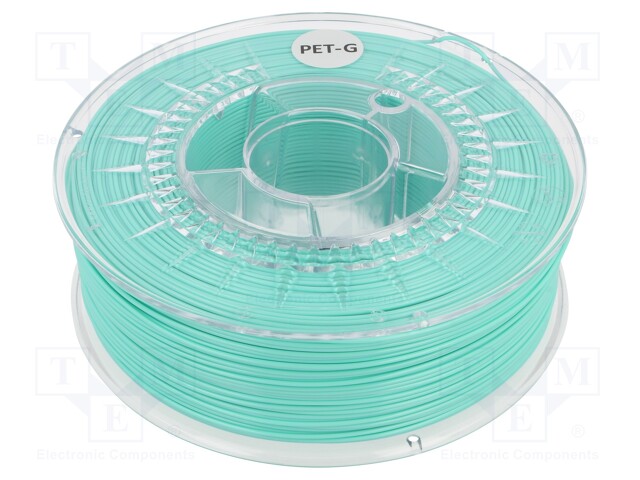 Filament: PET-G; 1.75mm; mint; 220÷250°C; 1kg