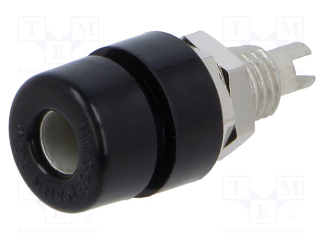 Connector: 4mm banana; socket; 32A; 30VAC; 60VDC; black; screw