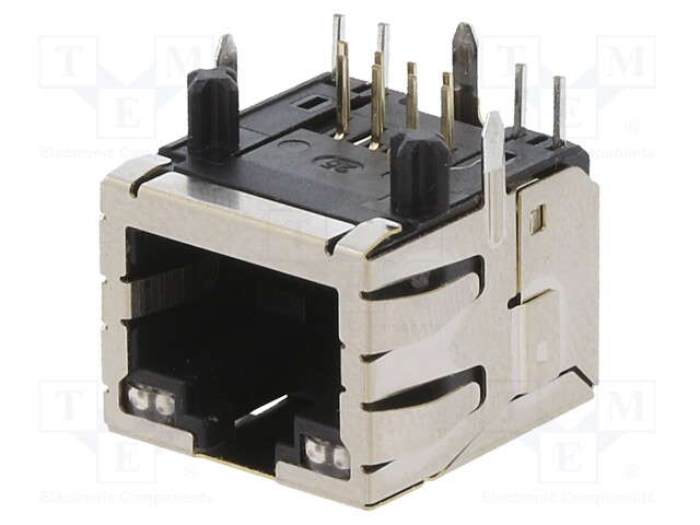 Socket; RJ45; PIN: 8; with LED; gold-plated; Layout: 8p8c; on PCBs