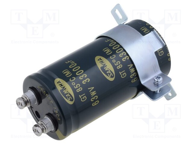 Capacitor: electrolytic; 33000uF; 63VDC; Ø51x100mm; ±20%; 2000h