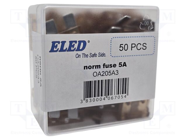 Fuse: fuse; 5A; 32VDC; automotive; 19.2mm